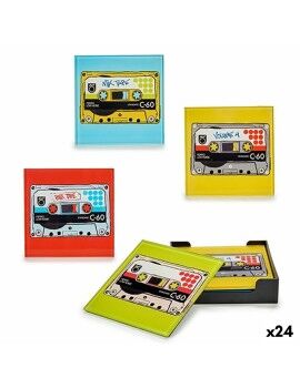 Posavasos Set Fieltro Cristal 10 x 10 cm Cassette (24 Unidades)