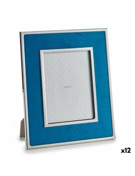 Moldura de Fotos Azul Veludo 1 x 30,8 x 25,8 cm (12 Unidades)