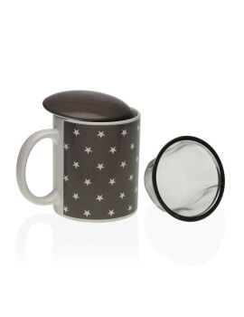 Chávena com Filtro para Infusões Versa Estrelas Porcelana Aço
