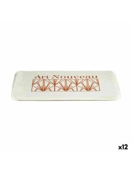 Alfombra de baño Art Nouveau Blanco Bronce 40 x 1,5 x 60 cm (12 Unidades)