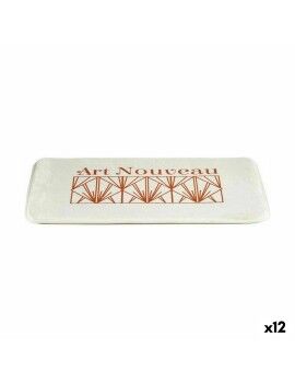 Tapete de banho Art Nouveau Branco Bronze 40 x 1,5 x 60 cm (12 Unidades)