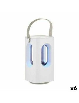 Lâmpada antimosquitos recarregável com LED 2 em 1 Branco ABS (6 Unidades)