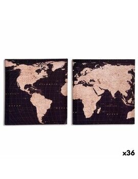 Tela Mapa do Mundo 1,5 x 28 x 28 cm (36 Unidades)