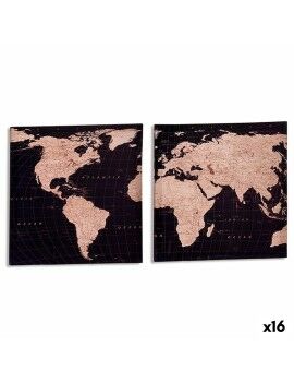 Tela Mapa do Mundo 1,5 x 40 x 40 cm (16 Unidades)