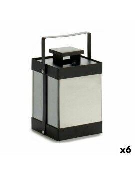 Farol LED Negro Espejo 12,5 x 18,5 x 12,5 cm (6 Unidades)