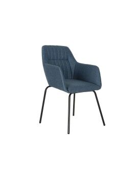 Cadeira DKD Home Decor Azul Preto 59,5 x 60,5 x 78 cm