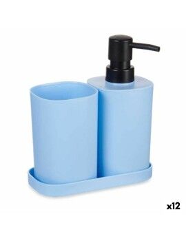 Conjunto de Banho Azul Preto Polipropileno (12 Unidades)