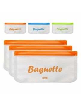 Bolsa Reutilizable para Alimentos Quttin 30 x 15 cm (3 Unidades)