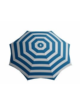 Parasol Riscas Branco/Azul Ø 180 cm