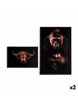 Pintura Gorila bufalo Aglomerado 81,5 x 3 x 121,5 cm (2 Unidades)
