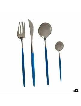 Set de Cubiertos Azul Plateado Acero Inoxidable (12 Unidades)