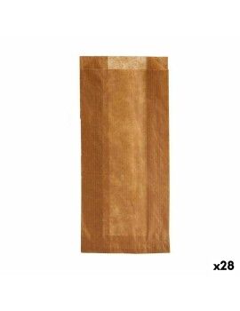 Set de Bolsas Reutilizables para Alimentos Compostable 10 x 34 cm Marrón Celulosa (28 Unidades)