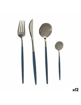 Set de Cubiertos Gris Plateado Acero Inoxidable (12 Unidades)