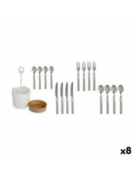 Set de Cubiertos Marrón Acero Inoxidable (8 Unidades)