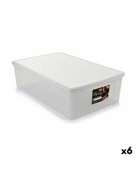 Caja de Almacenaje con Tapa Stefanplast Elegance Blanco Plástico 38,5 x 17 x 59,5 cm (6 Unidades)