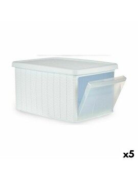 Caja de Almacenaje con Tapa Stefanplast Elegance Lateral Blanco Plástico 29 x 21 x 39 cm (5...