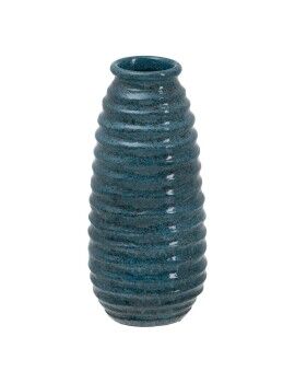 Vaso Azul Cerâmica 16 x 16 x 40 cm