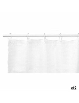 Cortina de Duche Pontos Branco Poliéster 180 x 180 cm (12 Unidades)