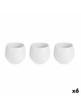 Conjunto de Vasos Branco Plástico 12 x 12 x 11 cm (6 Unidades)