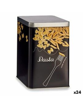 Bote Pasta Negro Metal 1 L (24 Unidades)