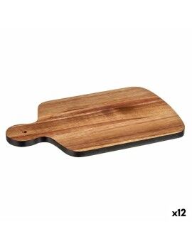 Tabla de cortar Negro Madera de acacia 25,7 x 1,5 x 40 cm (12 Unidades)