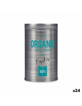 Bote Organic Pasta Gris Hojalata 10,4 x 18,2 x 10,4 cm (24 Unidades)