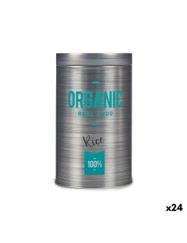 Bote Organic Arroz Cinzento Folha de Flandres 10,4 x 18,2 x 10,4 cm (24 Unidades)