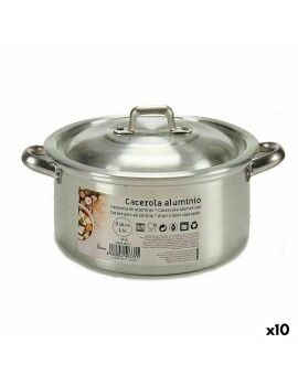 Cacerola Con Tapa Plateado Aluminio 1,5 L 18 x 10 x 23,5 cm (10 Unidades)