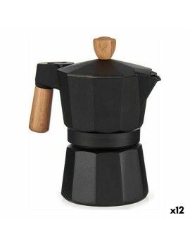 Cafeteira Italiana A611BQ-3 T Castanho Preto Madeira Alumínio 150 ml (12 Unidades)