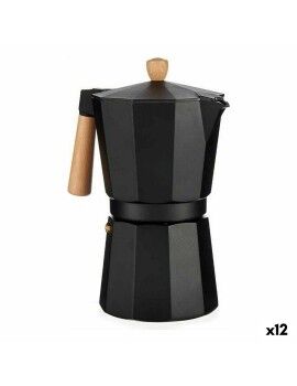 Cafeteira Italiana A611BQ-12 T Castanho Preto Madeira Alumínio 650 ml (12 Unidades)