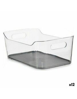 Organizador de Cajones Plástico reciclado Gris 17 x 10,5 x 24,5 cm (12 Unidades)