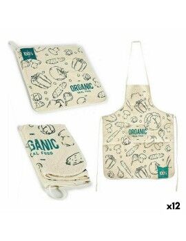 Set de Cocina Organic 2 Piezas Azul Blanco (12 Unidades)