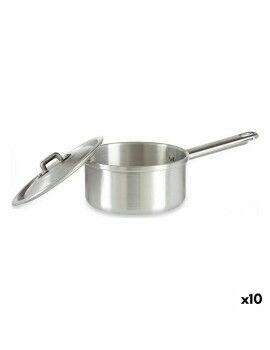 Cazo con Tapa Ø 14 cm Plateado Aluminio 1 L (10 Unidades)