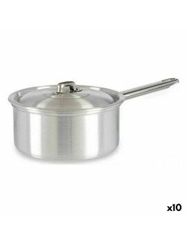 Cazo con Tapa Ø 16 cm Plateado Aluminio 1,5 L (10 Unidades)