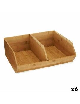 Caja Organizadora Apilable Bambú 34,5 x 13 x 31 cm (6 Unidades)