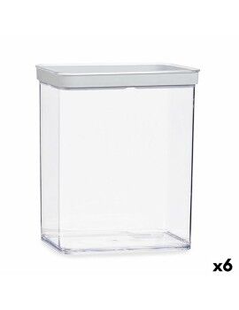 Tarro Transparente Silicona Poliestireno ABS 3,3 L 10,5 x 23,7 x 21 cm (6 Unidades)