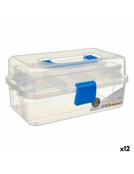 Caixa Multiusos Azul Transparente Plástico 27 x 13,5 x 16 cm (12 Unidades)