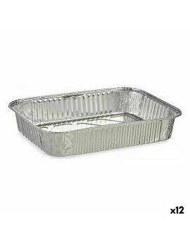 Set de Fuentes de Cocina Desechable Aluminio 22 x 15,6 x 4,8 cm (12 Unidades)