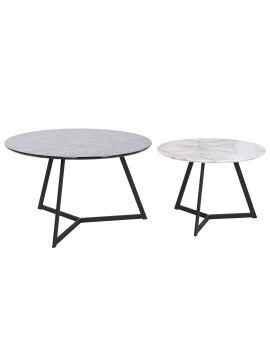 Conjunto de 2 mesas DKD Home Decor Preto 80 x 80 x 47,5 cm