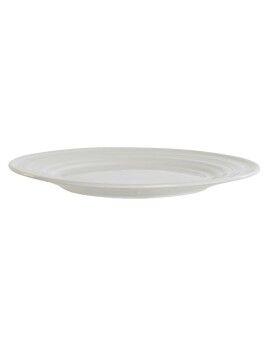 Plato Llano DKD Home Decor Blanco Porcelana 27 x 27 x 2 cm