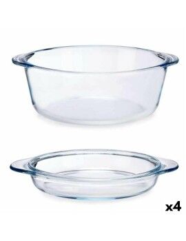 Cacerola Con Tapa Transparente Vidrio de Borosilicato 2,1 L (4 Unidades)