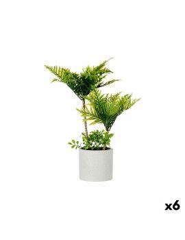 Planta Decorativa Palmeira Plástico Cimento 12 x 45 x 12 cm (6 Unidades)