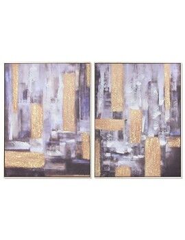 Pintura Home ESPRIT Abstrato Moderno 62 x 4,5 x 82 cm (2 Unidades)