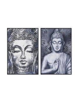 Pintura Home ESPRIT Buda Oriental 83 x 4,5 x 123 cm (2 Unidades)