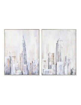 Cuadro Home ESPRIT Nueva York Loft 60 x 2,4 x 80 cm (2 Unidades)