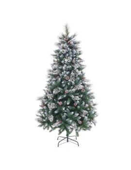 Árbol de Navidad Blanco Rojo Verde Natural PVC Metal 240 cm