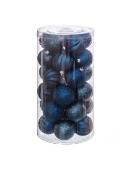 Bolas de Natal Azul Plástico 6 x 6 x 6 cm (30 Unidades)