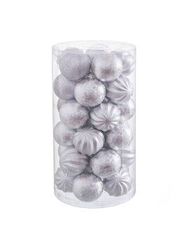 Bolas de Natal Prateado Plástico 6 x 6 x 6 cm (30 Unidades)