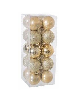 Bolas de Natal Dourado Plástico 6 x 6 x 6 cm (20 Peças) (20 Unidades)