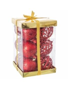 Bolas de Natal Vermelho Plástico 6 x 6 x 6 cm (12 Unidades)